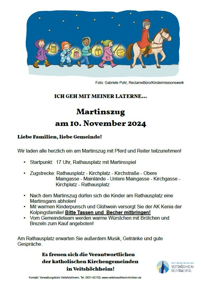 Plakat zum Martinszug