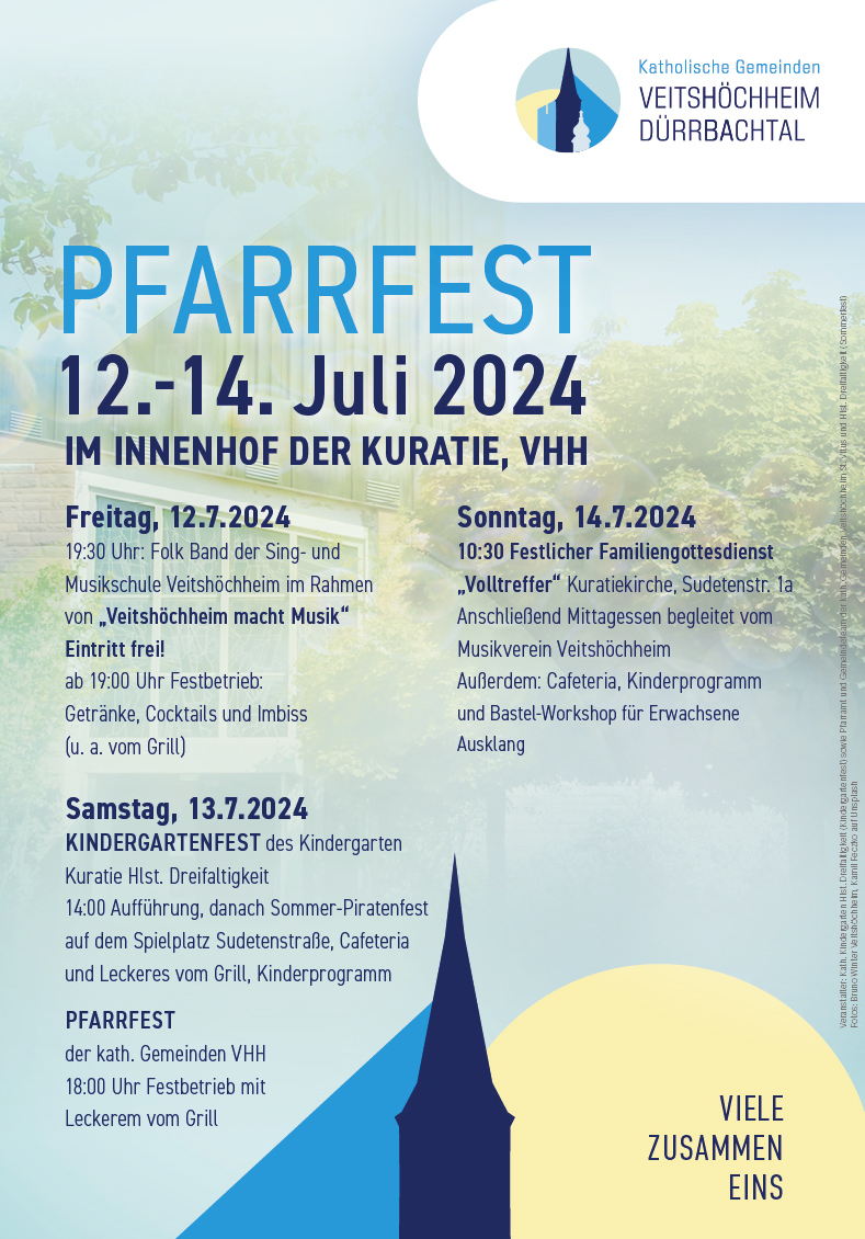 Pfarrfest 2024 Plakat Inhalt siehe nachstehenden Text