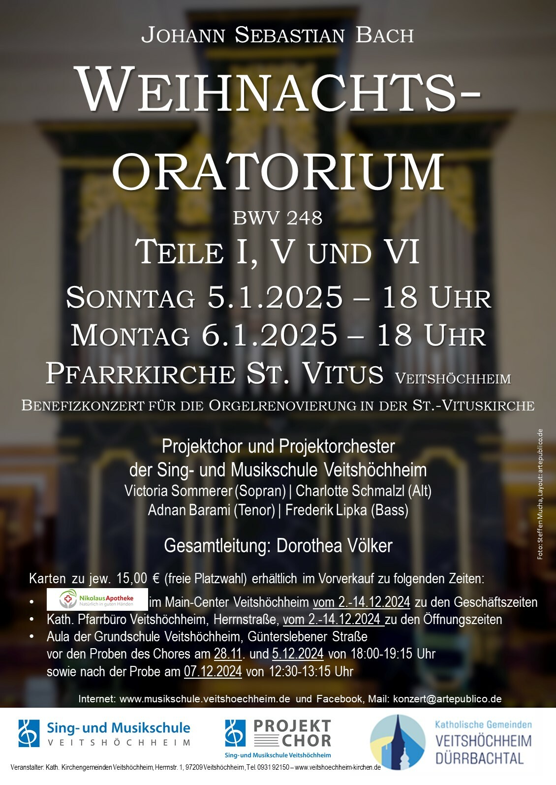 Weihnachtsoratorium von J. S. BAch Plakat